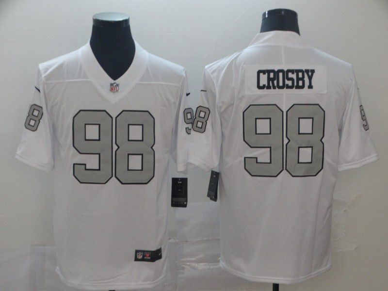 Men Oakland Raiders 98 Crosby White Nike Vapor Untouchable Limited Player NFL Jerseys